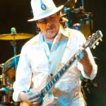 Carlos Santana playing guitar