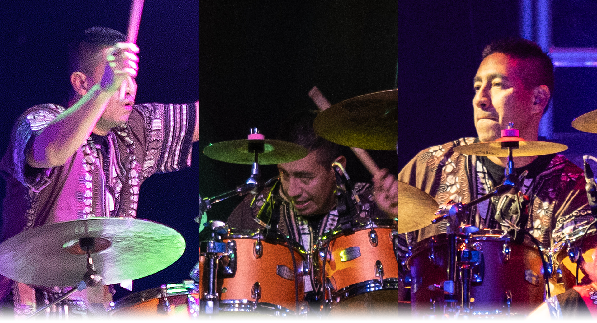 montage of drummer sergio gonzalez