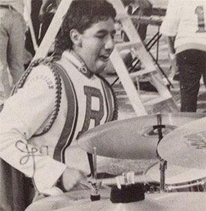Sergio in school marching band